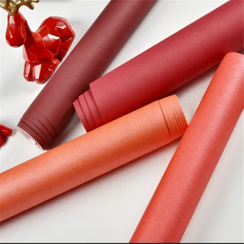 

Pure color red Non-woven wallpapers TV background wall clothing store living room bedroom Wallpapers Roll Home Improvement