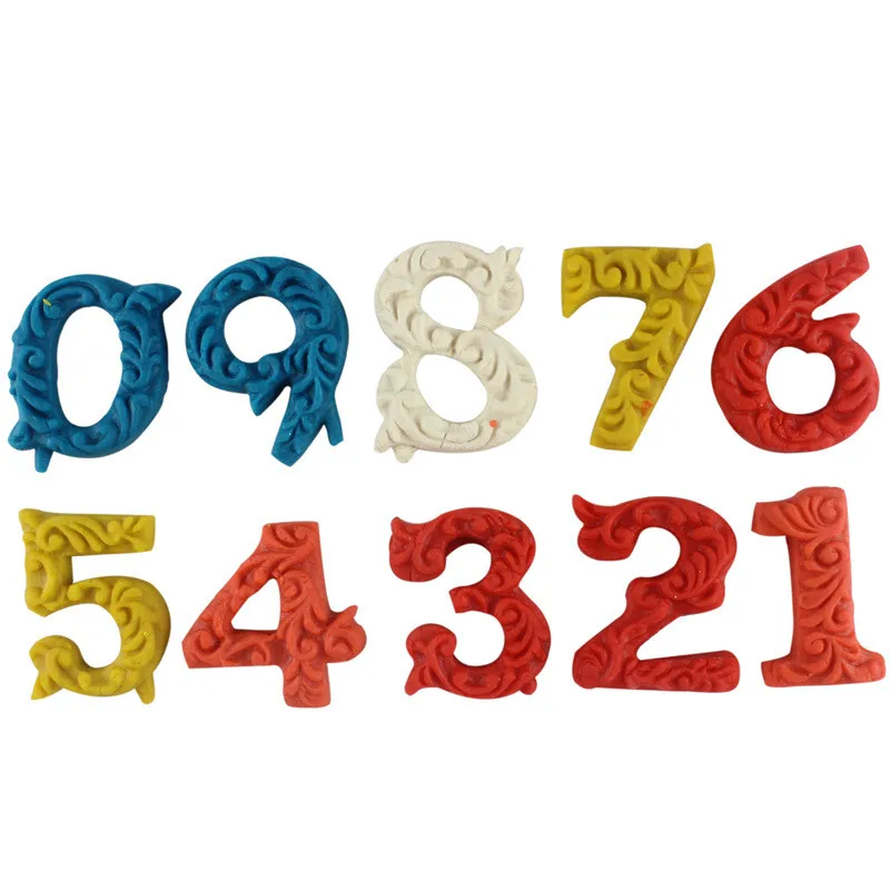 0-9 Numbers Birthday Digital Mold Lollipop Mould Number Shape Silicone Cake Mold Chocolate Mould Birthday Cake Tools5