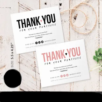 

Personalize Business Thank You Card - Thank You Cards Set - Order Inserts template - Instant Thank You Card - Package Inserts