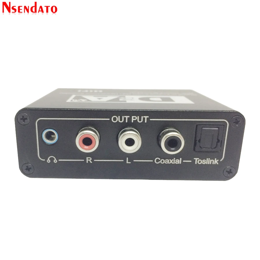 Digital To Analog Audio Hifi Headphone Amplifier Converter Optical Toslink Coaxial To Toslink Coaxial 3 5mm with optical cable