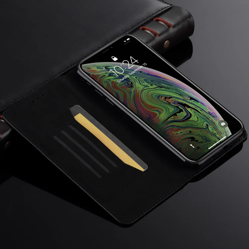 L-FADNUT кожаный чехол-книжка из углеродного волокна для iPhone 7, 8, 6, 6S Plus, 5, 5S, SE, слот для карт, чехол-кошелек для iPhone Xr X Xs, 11 Pro Max