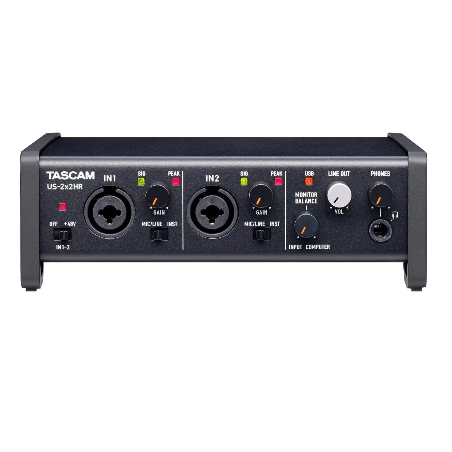Tascam us-2x2HR multi-functional USB audio interface with 2 mic/line inputs and guitar for simultaneous vocal record | Электроника