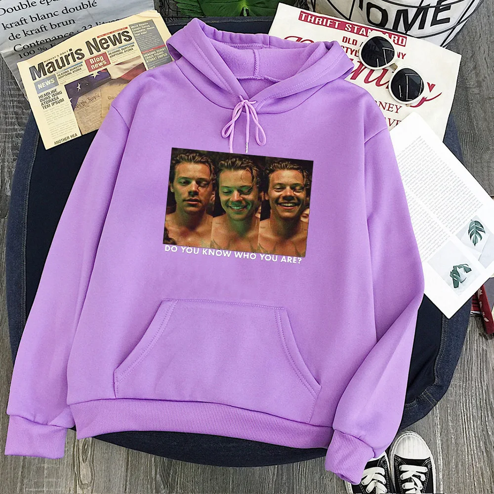

Do You Know Who You Are Hoodies Harry Styles Sweatshirts Women Gothic Fall 2020 Women Harry Styles Print Pullovers Pink Tops
