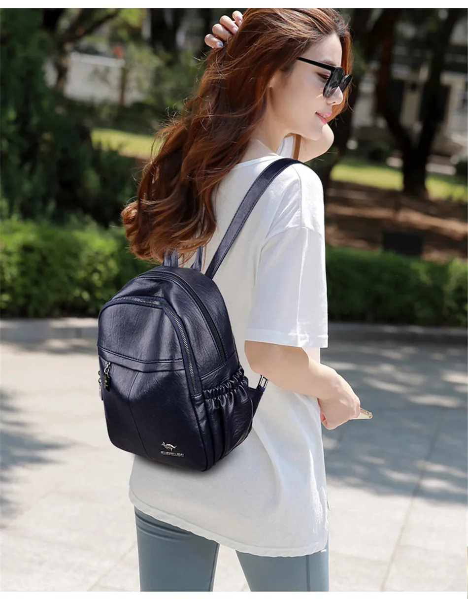2019 новый школьный вместительный рюкзак женский рюкзак для путешествий кожаный рюкзак женская сумка на плечо школьные сумки для