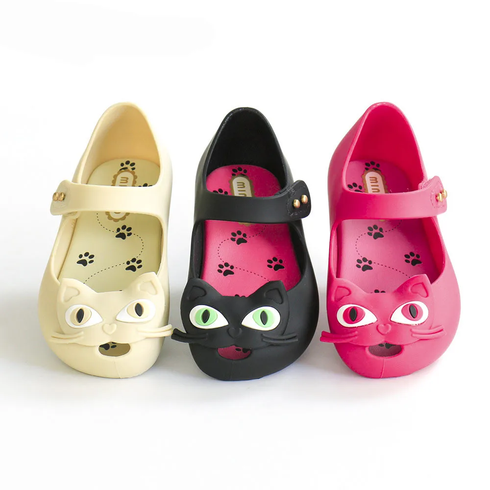 

Mini Melissa Style 3 Color Cats Children Sandals Girls Jelly Sandals 2019 Summer Girls Sandals Toddler Beach Shoes