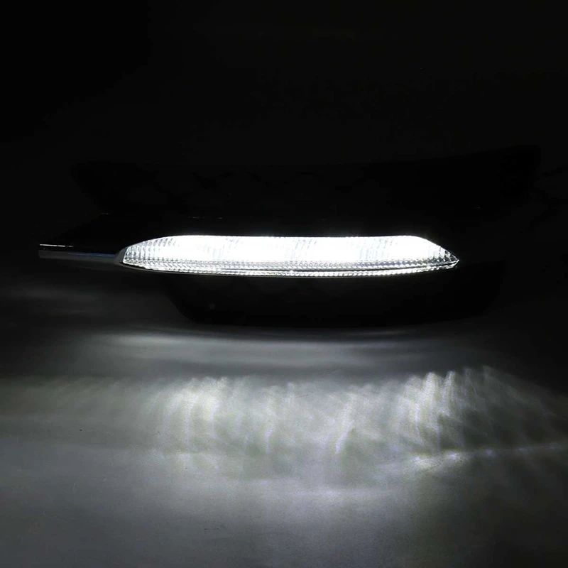  Front Bumper Grill Molding Led Fog Light Daytime Running Light Fog Lamp for Mercedes Benz W204 C-Cl - 4000169928897