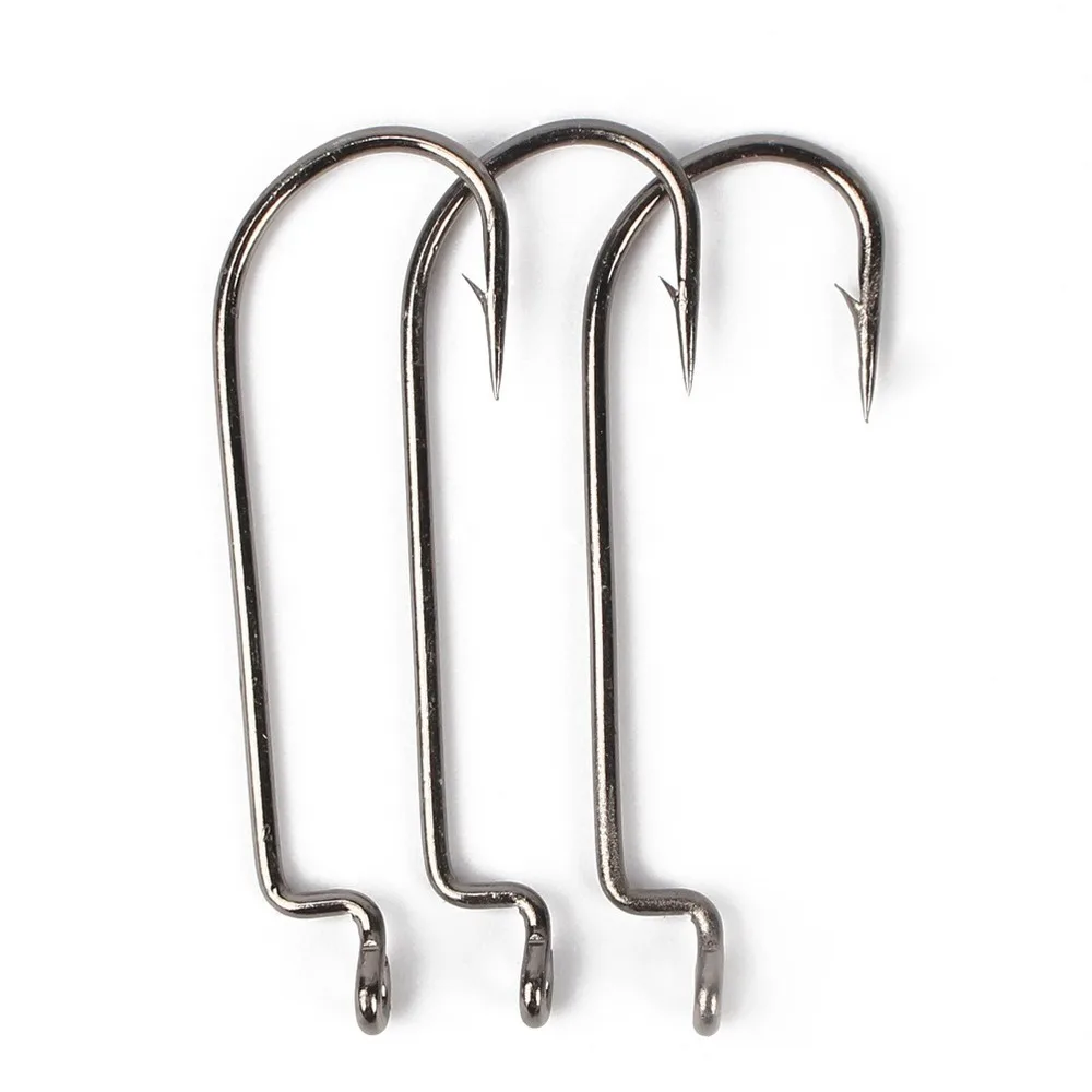 20piece/set 4.5cm Narrow Belly Crank Hook Bulk Hook with Loop Long Handle Barb Hook Fishing Tools and Equipment Fishing Tackle
