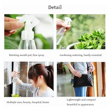 

200ML Portable Plastic Spray Transparent Bottle Make-up Hair Container Moisture Pot Empty Sprayer Atomizer Hairdressing A3B4
