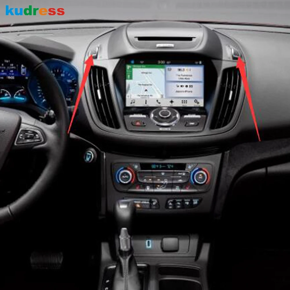 

For Ford Kuga Escape 2017 ABS Matte Inner Dashboard Air Conditioning Vent Outlet Cover Trims Air Condition Auto Accessories 2pcs