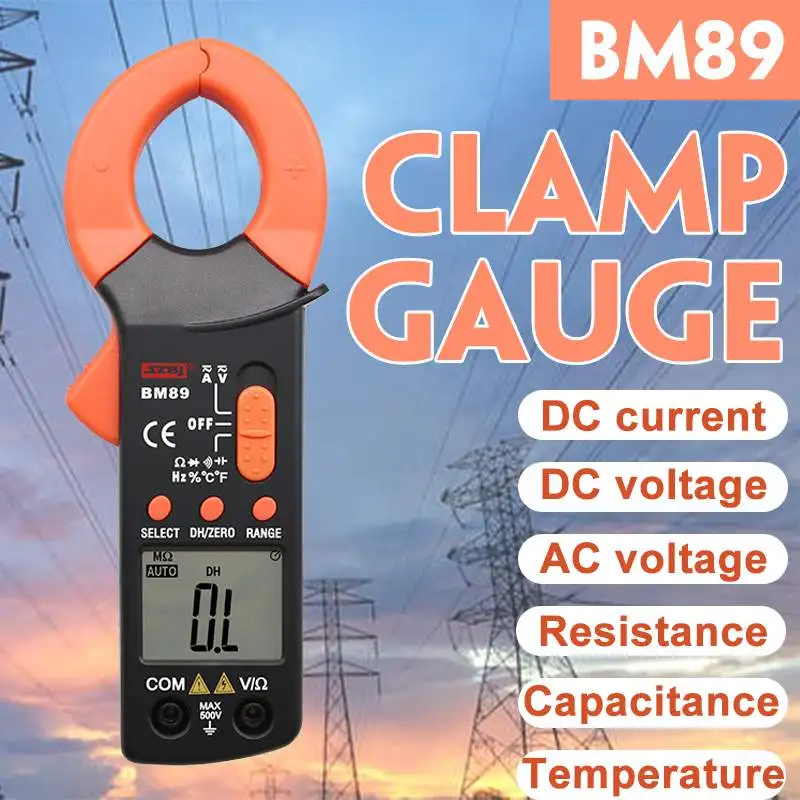 

Digital Smart Clamp Meter BM89 High-accuracy AC/DC Clamp Meter Auto Measurement Capacitance Frequency Temp Clamp Multimeter