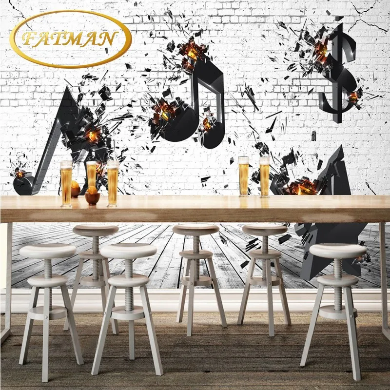 

Dropshipping Custom Photo Wallpaper Music Background High Quality Mural Modern 3D Stereoscopic Bedroom Restaurant Wallpaper