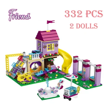 

332Pcs Friends City Girls Heartlake Funnel Slide Model Building Blocks Compatible Friendship Club Playground Toys Children Gift
