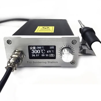 

110V 220V T12 Mini Soldering Stations OLED Digital Electronic Soldering iron DC Version Portable English version Welding Tools