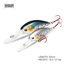 Царство Crankbait жесткая приманка для рыбалки Atificial Minnow Jerkebait 62 мм 16,5 г/21,8 г медленно Тонущая система шума модель 5380