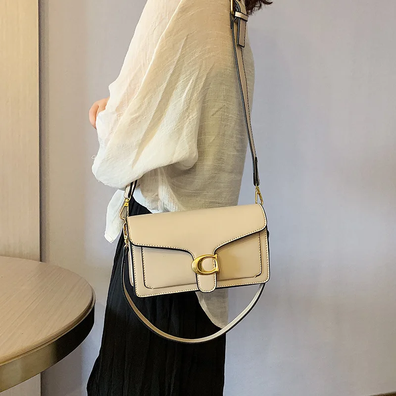 

Women's bag new 2019 oblique small square bag (size) solid color handbag single shoulder bag