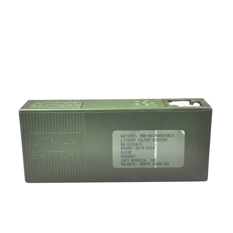

Li-SO2 Primary Battery System BA 5599 A/U for SAFT Assembled From 3 LO 26 SX Cells Connected In Series