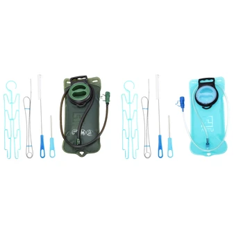 

2L Hydration Bladder Outdoor Camping Water Storage Bag Water Reservoir with Cleaning Brush Drying Rack