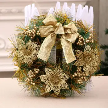 

Christmas Artificial Wreath Holiday Decoration Simulation Door Ornament Wall Hanging Fall Maple Leaves