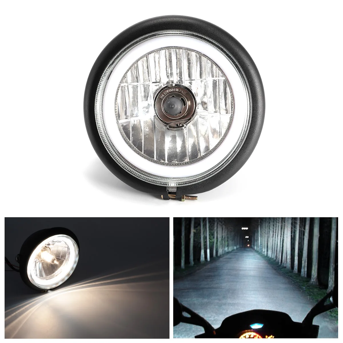 Кафе Racer мотоциклетные Фары H4 35W винтажные круглые передние фары 12V супер яркий