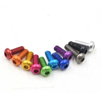 

4pcs M3 Allen round head screws hex socket pan screw aircraft model rack bolts aluminum alloy bolt titanium gray color 14mm-16mm