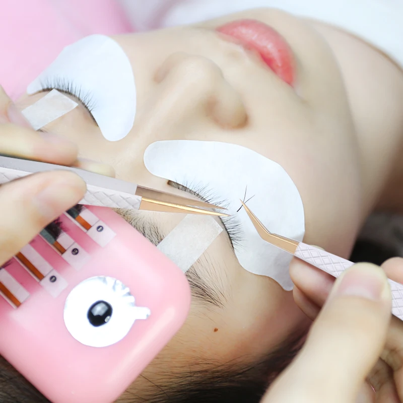 Stainless Steel White-gold Tweezers For Eyelash Extension Anti-Static Eyebrow Eyelashes High Precision Tweezer Makeup Tools 2