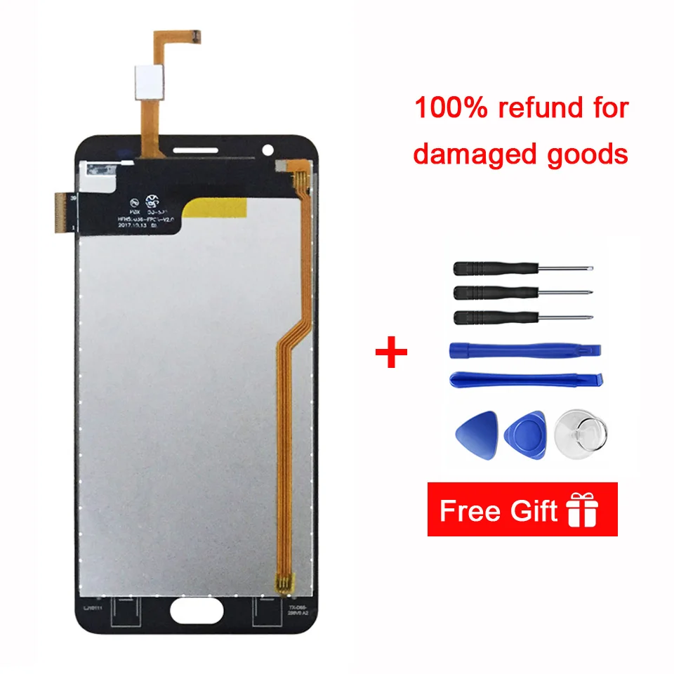 Черный/белый 5 дюймов для Oukitel K6000 Plus ЖК дисплей и сенсорный экран дигитайзер в