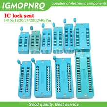 1 pces ic lock seat zif soquete teste universal zif soquetes 14pin/16pin/18pin/20pin/24pin/28pin/40pin 14 p/16 p/18 p/20 p/24/28/40P