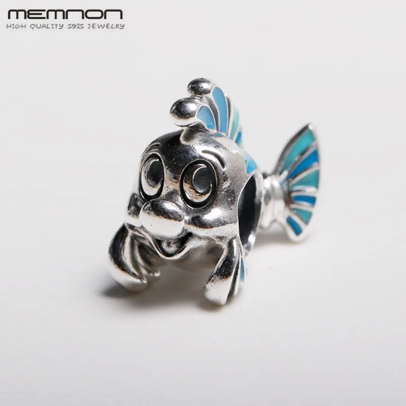 

2019 autumn the Little Flounder Charms 925 sterling Silver with enamel charm beads fit Bracelet Necklace DIY Memnon fine Jewelry