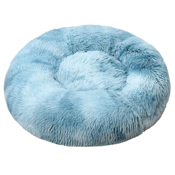 

Round Pet Supplies Soft Tie-Dyed Plush Sleeping Mat Small Dog Kennel Cushion Cat Bed House Home Winter Warm Cozy Indoor