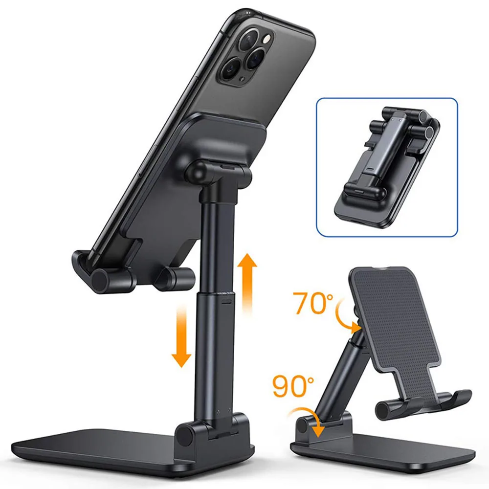 

Universal Portable Mobile Phone Holder Desktop Stand Foldable Extend Smartphone Mount Support Table Holder Stand Desk Adjustable
