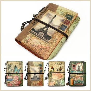 

Creative Stationery Vintage Leather Notebook Diary Planner Journal Sketchbook Notepad Soft Kraft Paper Loose-leaf Notebooks Gift