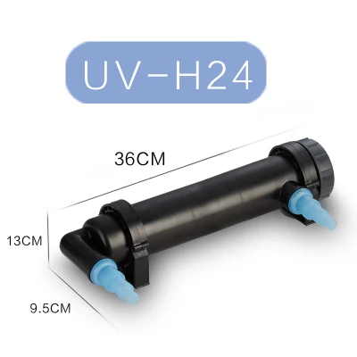 JEBO 220~ 240V 5W~ 36W УФ стерилизатор лампа светильник очиститель воды для аквариума Пруд аквариум Ультрафиолетовый фильтр осветитель - Цвет: 24WExternal germicid