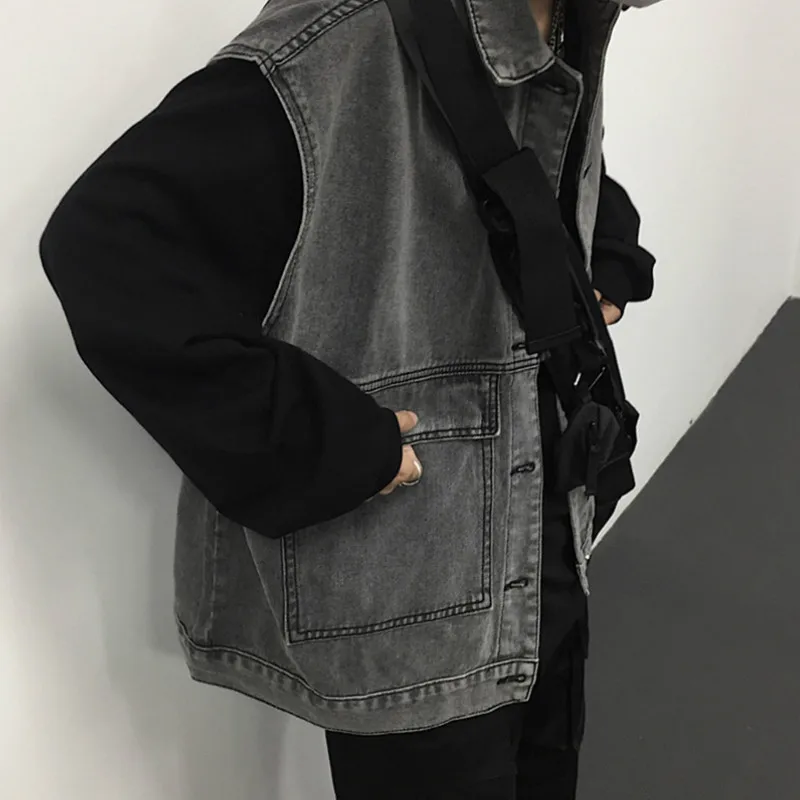 Neploe/Осенняя новая уличная одежда в стиле Harajuku, повседневный Свободный жилет в стиле ретро, верхняя одежда для влюбленных, корейский однотонный топ на бретельках с одной грудью, 47029