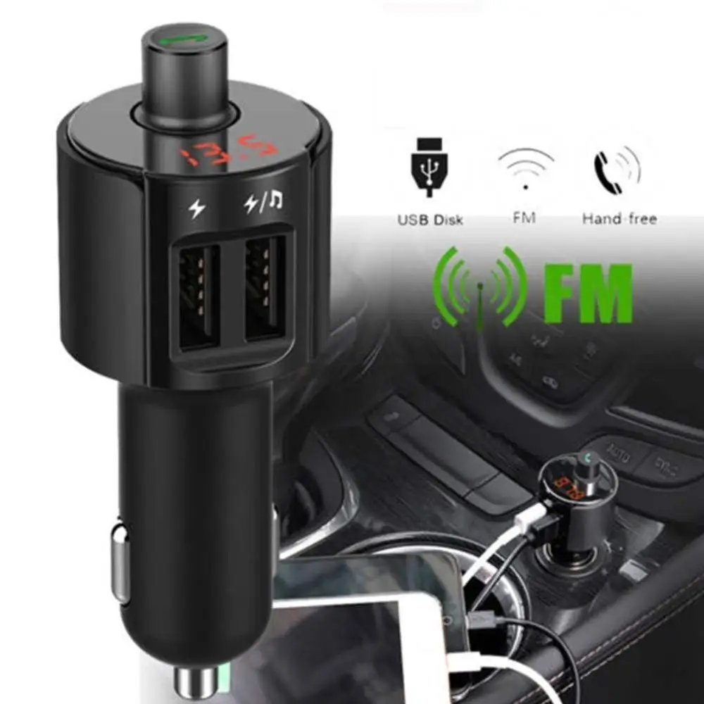 Автомобильный музыкальный плеер fm-передатчик Bluetooth MP3-плеер Handsfree автомобильный комплект беспроводной радио адаптер USB Автомобильное зарядное устройство