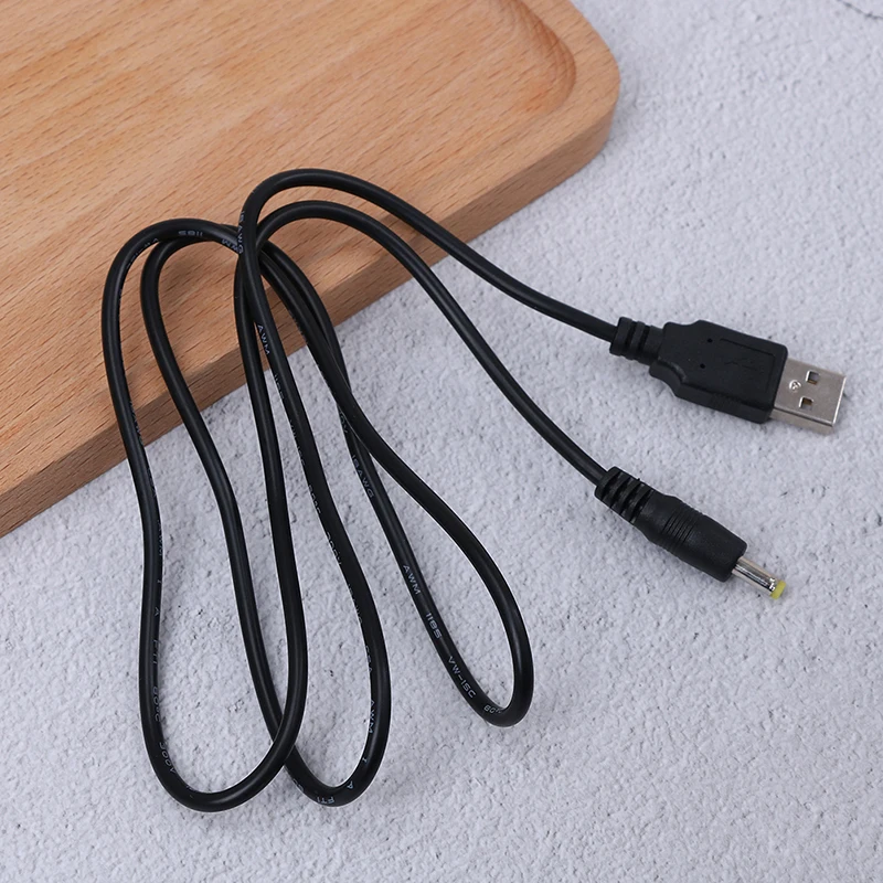 1.2m Pure Copper Black 1A 5V USB To DC 4.0x1.7mm Power Charger Cable Pure Copper Black For Sony PSP 4.0 Interface