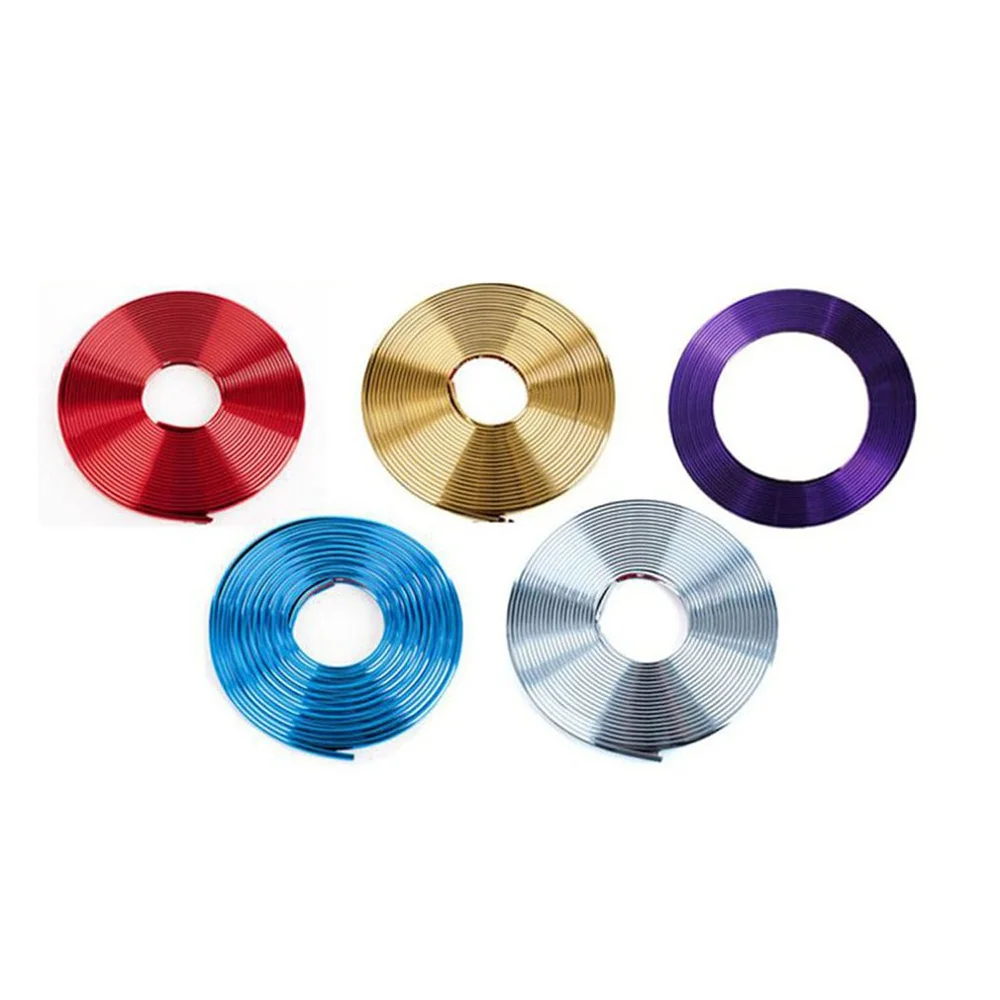 

Car Plating Wheel Decorative Strip Tire Rim Plating Decoration Stickers Anti-Collision Strip Protection Ring