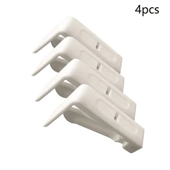 

4pcs ABS Home Tablecloth Clip Spring Loaded Dining BBQ Japanese Style Holder Clamp Pegs Fixed Restaurants Decoration White