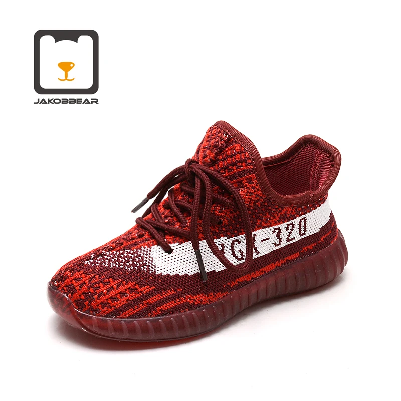 JAKOBBEAR/Детская сетчатая обувь для улицы для девочек и мальчиков; детские спортивные кроссовки; ультра дышащие; цвет черный, серый, белый, красный
