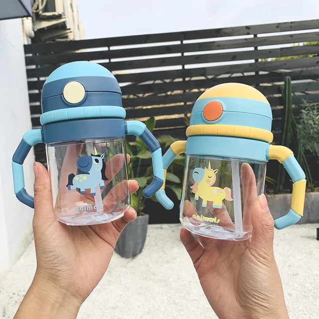 

Baby Animal Learning Drinking Tritan Bebe Copos 3800ml Cup with Strap Baby Feeding Water Drink Leak Proof Bottle with Straw