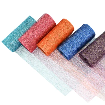 

15cm 10yards Glitter Organza Tulle Roll Spool Fabric Ribbon DIY Wedding Ornament Baby Shower Decor Party Supplies