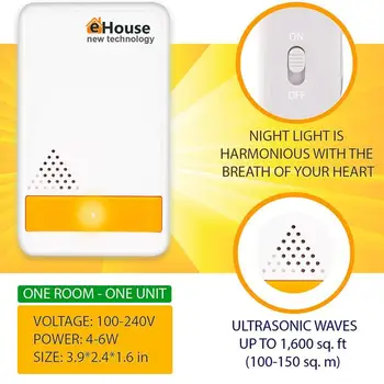 

Mosquito Repellent Original Ultrasonic Insect Repeller Frequency Cycle Chip Repeller (color Box Two Loaded) US Regulations Drop