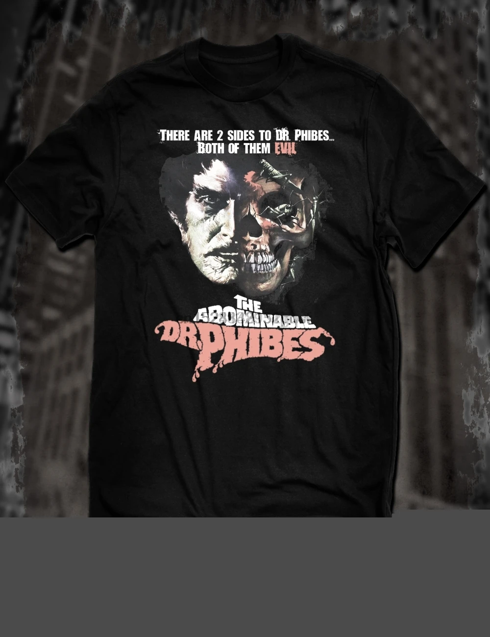Новая Черная Abominable Dr Phibes футболка культовый ужас фильма Винсент цена фильм