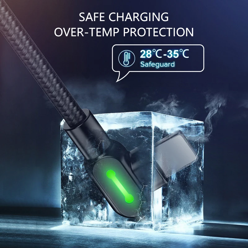 MCDODO 90 градусов Lightning USB кабель для iPhone 11 Pro XS MAX XR X 8 7 6s Plus 5 светодиодный зарядки