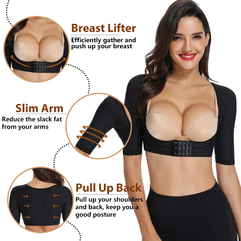 Kaufen Fräulein Moly frauen Shapewear Tops Tragen Ihre Eigenen Bh Kurzarm Schlank Crop Top Former Körper Arm Form Unterbrust abnehmen Unterwäsche