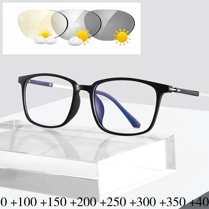 

Transition Photochromic Reading Glasses Women Optical Hyperopia Metal Frame UV400 Sunglasses Hyperopia Reading diopter glassesNX