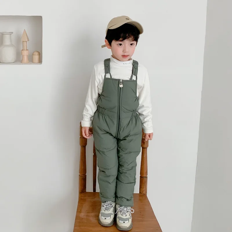 Children Overalls Winter Children Warm Overalls Autumn Girls Boys Thick Pants Baby Girl Jumpsuit For 1-5 years