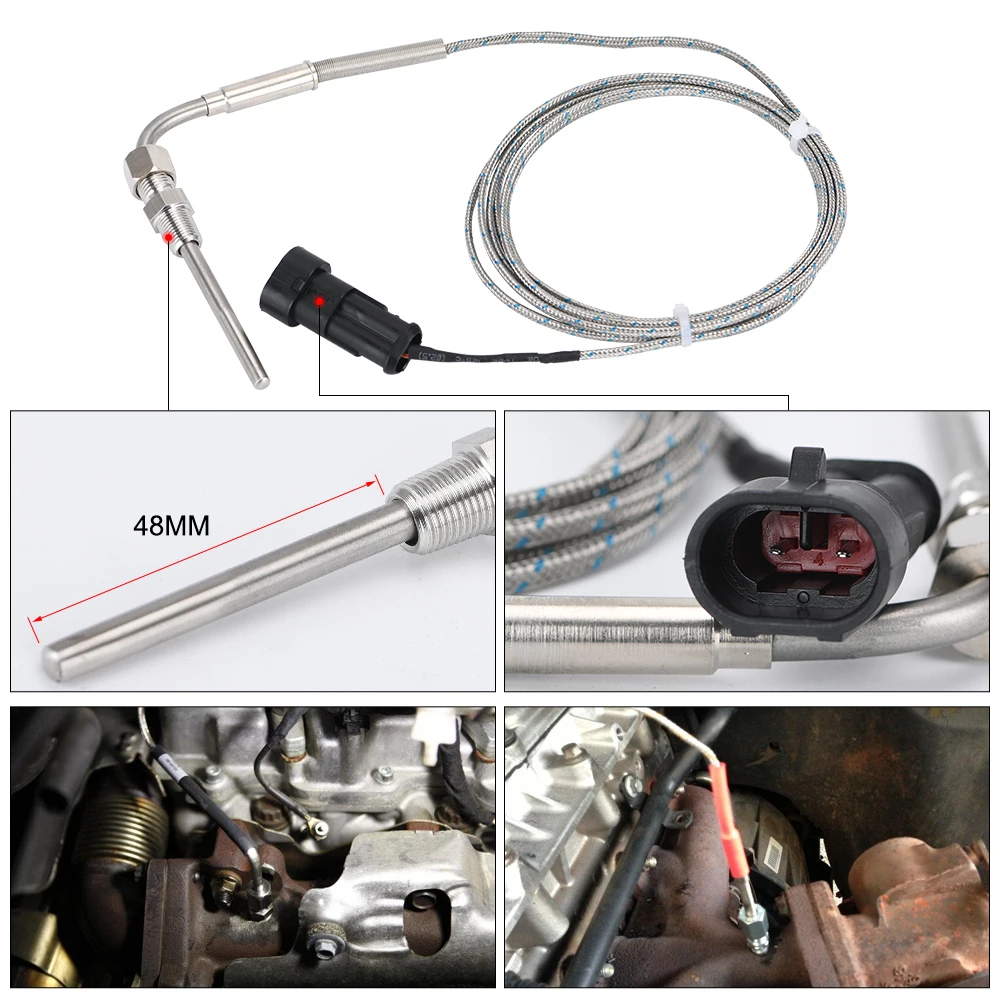 Digital Thermometer Digital Temperature Controller Car Gauge Exhaust Temperature Sensor Car Exhaust Temp Gauge for 4WD Hilux Patrol EGT