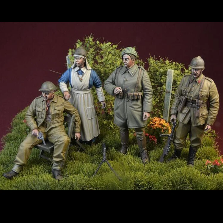 1/35 Смола Модель GK солдат Вместе Против Blitzkrieg бельгийской армии и BEF набор Бельгия