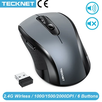 

TeckNet 2.0 USB Wireless Mouse Computer With 2.4G Wireless Receiver MICE 2000DPI 10M SUPER Mouse For Computer Wireless PC Laptop
