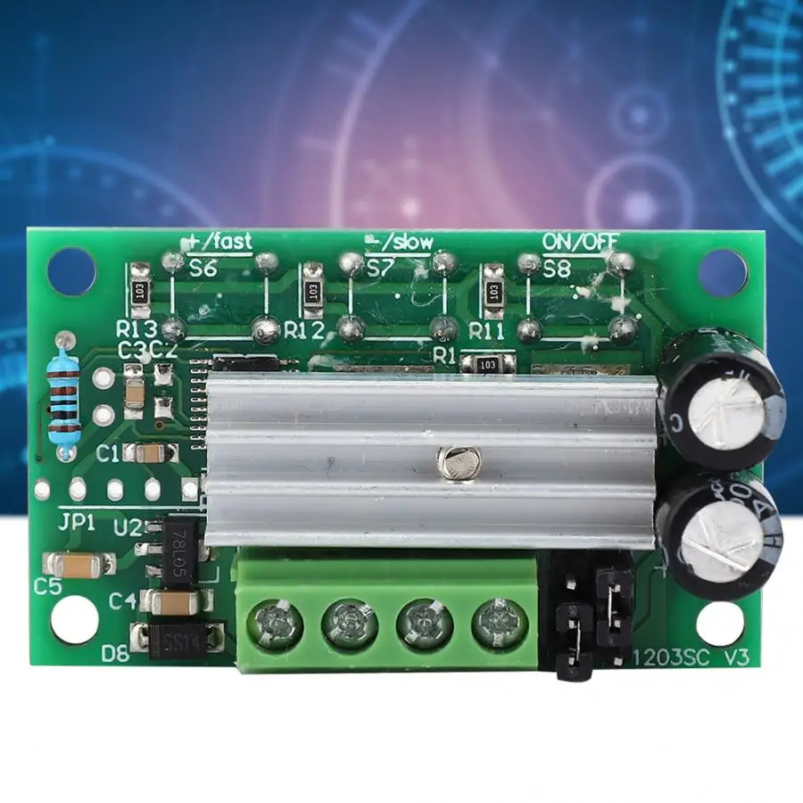 

6V 12V 24V 2A DC Motor Speed Controller PWM Speed Regulator Module with Push Button